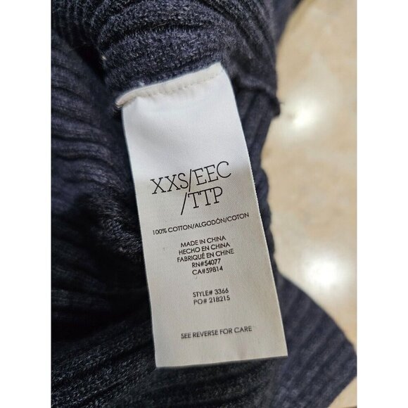 Women's Cabi Cosmo Zip Cardigan Dark Gray Ribbed #3366 Size XXS - Picture 4 of 5